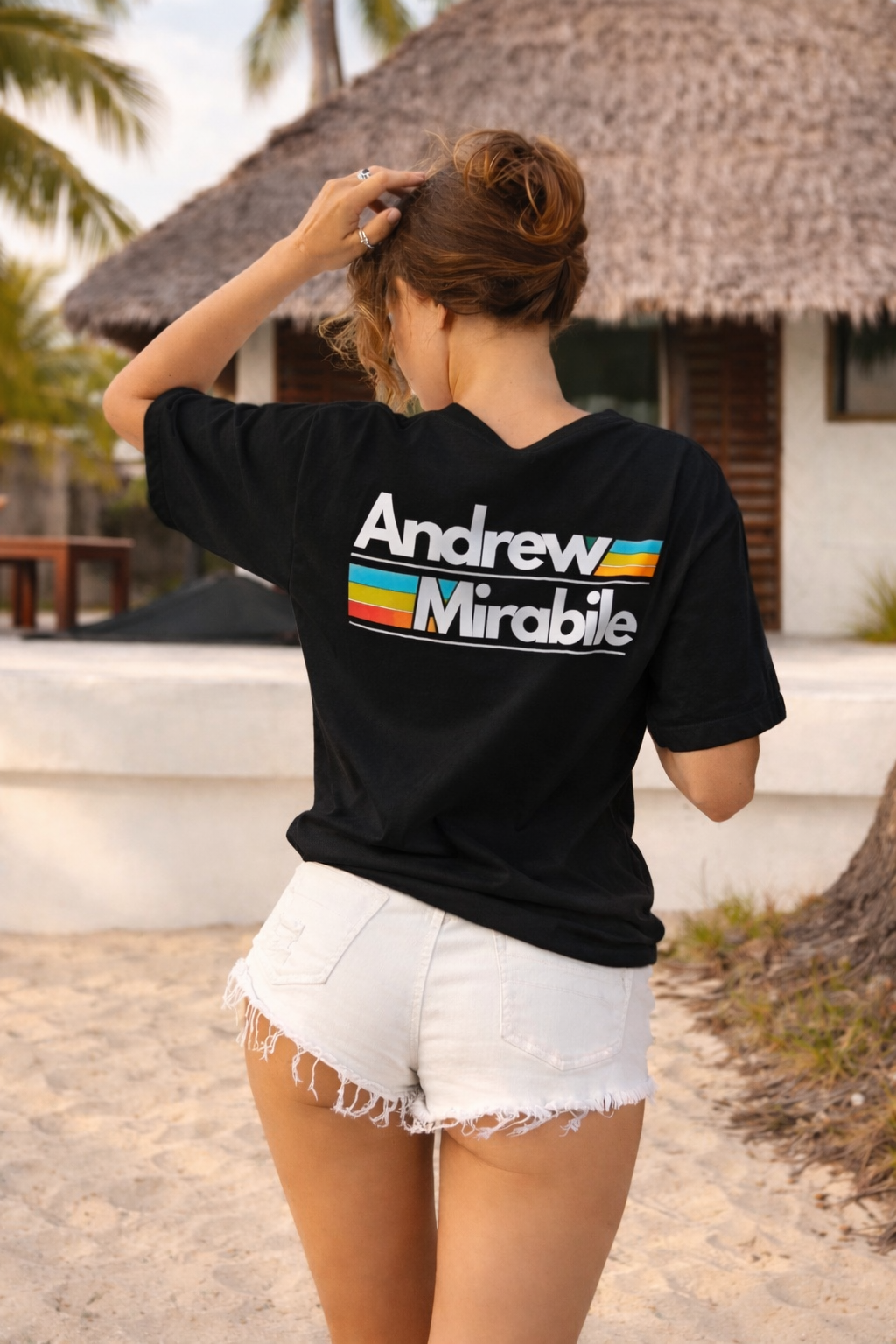 Retro Stripe T-Shirt Black